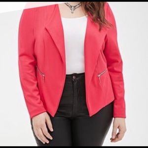 XL Forever 21 Magenta Blazer w Zipper Pockets